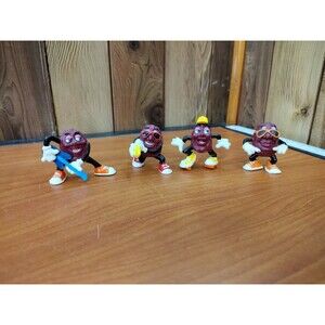 1988 Calrab Applause California Raisins Set of 4 Surf, Skate Figures